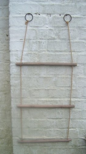 Deko-Impresion Leiterregal, Küchenregal, Wandhalter, Holz Utensilienhalter Hängeregal