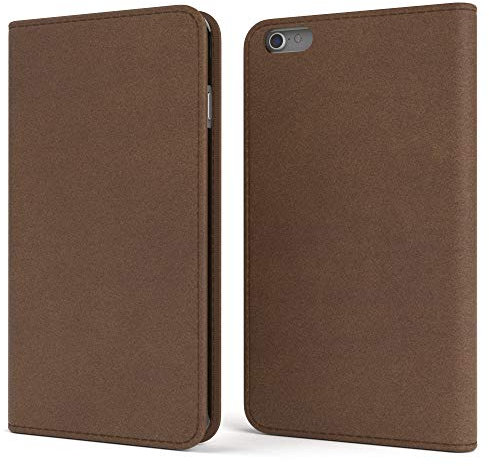 EAZY CASE Tasche kompatibel mit íPhone 6 / 6S Vintage Schutzhülle mit Standfunktion Klapphülle im Bookstyle, Handytasche Handyhülle Flip Cover mit Magnetverschluss und Kartenfach, Kunstleder, Braun