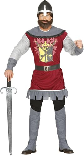 FIESTAS GUIRCA | Mittelalter Prinz Kostüm für Erwachsene (48-50/M) - Jacke, Gürtel und Stiefelüberzieher - Historisches Kostüm für Verkleidungspartys, Karneval und Halloween - Ideal für Herren