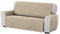 Textil-home Sesselschoner Sofaüberwurf Adele, 3 Sitzer - Reversibel gepolsterter Sofaschutz. Farbe Beige