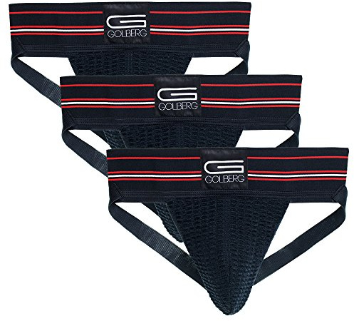 GOLBERG Athletic Supporter – natürlich konturierter Bund – 3 Packungen mit mehreren Farben