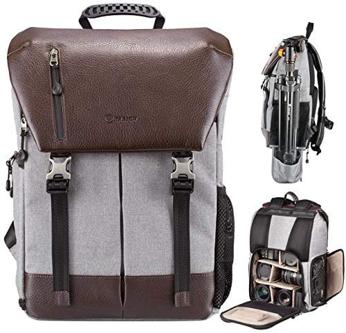 TARION Kamerarucksack Wasserdicht Fotorucksack Spiegelreflex Kameratasche Zertifizierte Schutzklasse: IPX5 Wasserdicht Kamera Rucksack mit Regenhaube Damen und Herren Rucksack