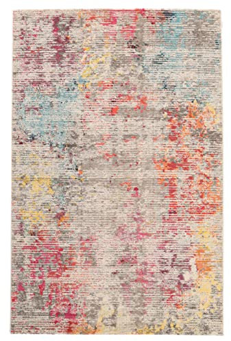 RugVista Monet, Teppich, Moderne Teppiche, 200 x 140 cm, Rechteckig, Niedriger Stapel, Wohnzimmer, Esszimmer, Schlafzimmer, Küche, Nur chemische Reinigung, Oeko_tex_100, Mehrfarbig