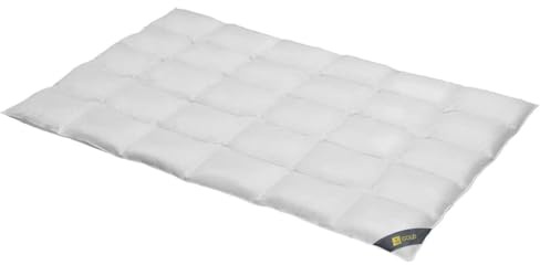 Spessarttraum Daunendecke 135x200 cm Ganzjahr normal | 100% Gänsedaunen | 600g Füllgewicht | Allergiker geeignet (Nomite) | Oeko-TEX | Made in Germany