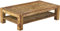Brasilmöbel Couchtisch Rio Kanto 160x90 cm Pinie geflammt mit Ablage Wohnzimmertisch Holz Tisch Pinie Massivholz Stubentisch Beistelltisch Echtholz Größe und Farbe wählbar