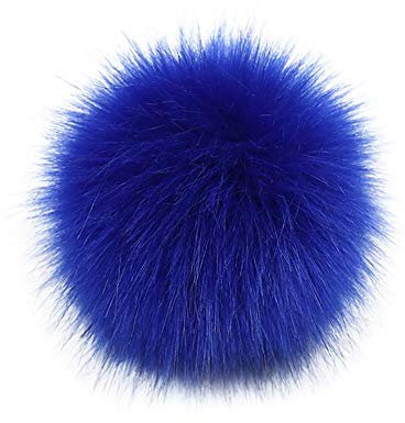Tonsee 12 Stücke Flauschigen Plüsch Strickmützen Zubehör,1Stücke Pom Pom Ball mit Druckknopf für Stricken Hüte Zubehör Bommelmütze Schlüsselanhänger Bommel 10cm (K)