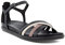 ECCO Damen Simpil Flat Sandal, Schwarz(Multicolor Black), 37 EU