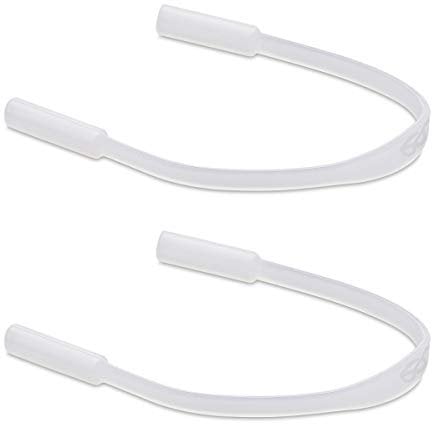kwmobile 2x Banda Elastica Ferma-Occhiali - Fascetta in Morbido Silicone trasparente matt Lunga 17 cm - Per Sport con Occhiali da Sole o da Vista