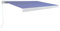 vidaXL Kassettenmarkise Manuell Gelenkarmmarkise Markise Vollkassettenmarkise Sonnenschutz Garten Terrasse Balkon 450x300cm Blau Weiß