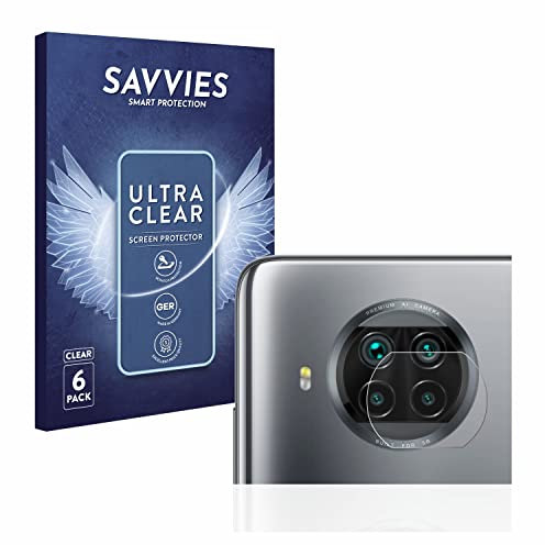 savvies (6 Pezzi Pellicola Protettiva per Xiaomi Mi 10T Lite (SOLO Fotocamera) Protezione Schermo Trasparente