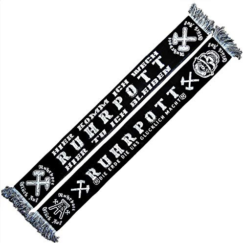 Ruhrpott (Strickschal) - HIER KOMM ICH WECH -, Fußballschal, Kult-Schal, Souvenirschal