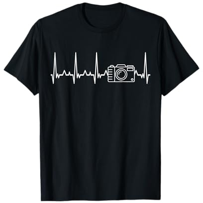 Kamera Herzfrequenz Herzschlag - Fotografie T-Shirt