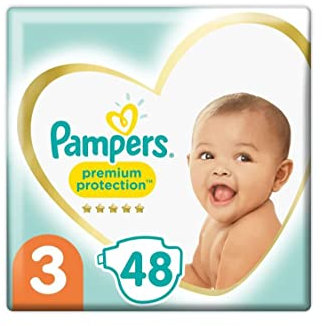 Pampers Premium Windeln, Größe 3, 48 Windeln