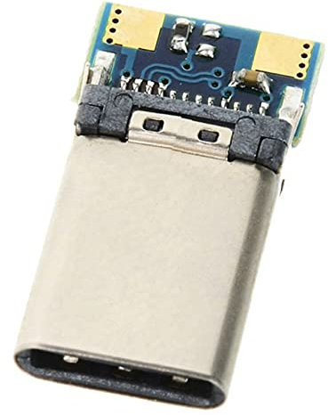 Cablecc DIY - Conector USB 3.1 tipo C USB-C macho de 24 pines tipo SMT con placa de PC
