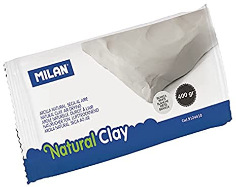 Argile naturelle durcit à l'air, blanche (400 g)