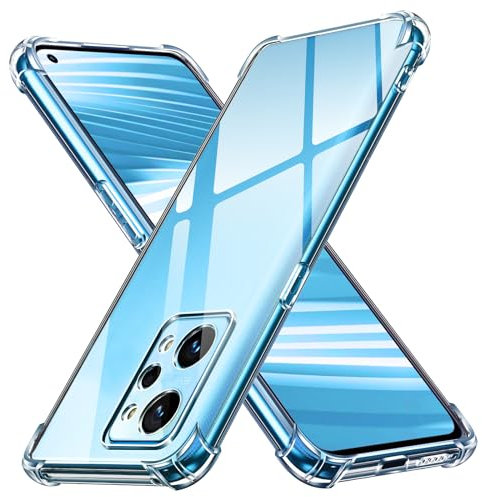 ivoler Funda para Realme GT Neo 3T / Realme GT Neo 2 / Realme GT 2, Carcasa Protectora Antigolpes Transparente con Cojín Esquina Parachoques, Suave TPU Silicona Caso Delgada Anti-Choques Case
