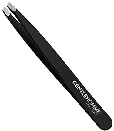 Gentlehomme Pince à épiler professionnelle pour sourcils et barbe en acier inoxydable pour homme
