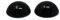 2 x fiXte Door Stop Bumpers Available in Black or White Rubber Wall Self Adhesive 32mm x 12mm (Black)