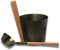 SULENO - Sauna Set ANEA Aufgusskübel Schöpfkelle Saunakübel Kübel Kelle (grün metallic)