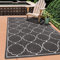 SANAT Outdoor Teppich Wetterfest - Für Innen- und Außenbereich - Wasserabweisend für Balkon, Terrasse, Garten, Küche, Bad oder Wohnzimmer - Grau, 240 x 330 cm