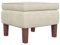 vidaXL Hocker, Sitzhocker Fußhocker mit Holzbeinen, Polsterhocker Fußbank für Wohnzimmer Schlafzimmer Flur, Fußstütze Ottomane, Modern, Creme Samt