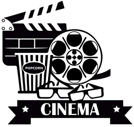 Beavorty Kinoplakat Kamerafilm Kino Theater Wandschild Theater Wandkunst Popcorn-wandtattoo Café-bar-schild Aufkleber Für Kinos Kaffeebar-aufkleber Kaffee Bar Hintergrund Haushalt Pvc