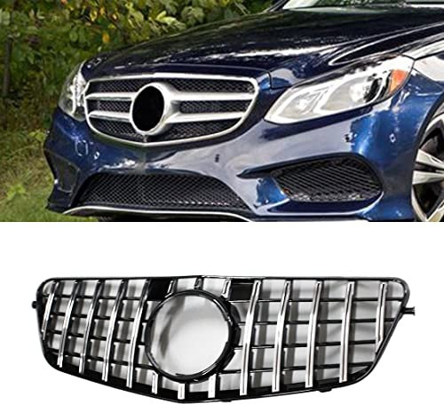 HZTWFC Silber Schwarzer Frontstoßstangengrill GT Style Grill Für Mercedes-Benz E-Klasse W212 E200 E300 E350 E500 E550 2010 2011 2012 2013