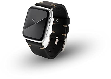 JT Berlin Alex II Vintage Armband für Apple Watch Ultra 45/44/42mm Schwarz | Echtleder Uhrenarmband mit Dornschließe aus Edelstahl, in Deutschland handgefertigt für Series 1-9 & SE, Größe M, weich