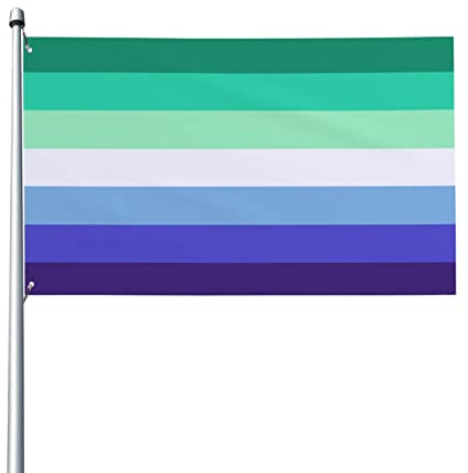 90X150cm Bandera Balcón Bandera Del Orgullo De Los Hombres Gay Azules Lgbtq Flag Reforzada Bandera Pirata Resistente Al Viento Bandera Nautica Para Decoración Eventos Festivales