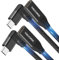 Thsucords 100W USB C Extension Cable 3M 2Pack, 10Gbps 90 Degree Right Angle USB C 3.2 Male to Female Extender Fast Charging Cord Compatible with MacBook,iPad Pro,Nintendo Switch,Steam Deck