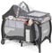 COSTWAY 4 in 1 Babybett, tragbares Beistellbett Reisebett mit faltbaren Matratze, Wickeltisch, Baldachin, Spielbogen & Spieluhr, Stubenwagen mit Rollen, Tragetasche für Baby bis 36 Monaten (Bunt)