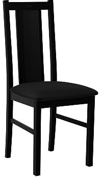 Mirjan24 Esszimmerstuhl Bednir XIV, Wohnzimmerstuhl, B:43 x H:94 x T:46 cm, Rahmen aus Buchenholz, Sessel, Stuhl für Arbeitszimmer, Esszimmer, Küchenstuhl Holz (Schwarz/Kronos 07)