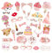 VIKY® 33 Stück Fotobox Accessoires Geburtstag Roségold, Glitzer Fotobox Requisiten 16 Geburtstag Deko, Party Accessoires Geburtstag Frauen, Foto Requisiten 16. Geburtstag, Party Zubehör Fotobox