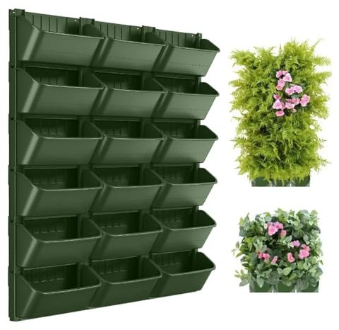 Macetas apilables de Pared, macetero de Pared Vertical Grande, macetero de Pared con riego automático, macetas Colgantes rectangulares, para balcón de jardín