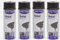 Générique Lot de 4 Bombes Spécial METAL - Noir Matt 400ml - Bombe Peinture Aérosol - Séchage rapide - 211