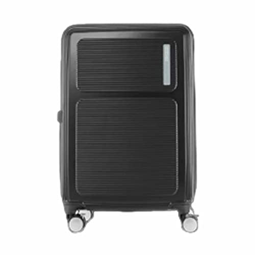 Aufbewahrungskoffer mit großer Kapazität, Trennwand-Aufbewahrungskoffer, Trolley-Gepäck mit intelligentem Bremspasswort, Passwortschloss, doppellagiger Reißverschluss (schwarz 47 x 68 x 30 cm)