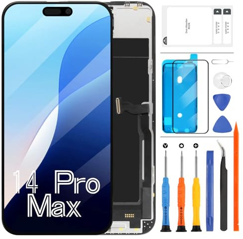 INCELL - Pantalla LCD de repuesto para iPhone 14 Pro Max de 6.7 pulgadas para iPhone 14 Pro Max A2894, A2651, A2893, A2895, pantalla LCD táctil 3D, kit de reparación de montaje digitalizador (negro)