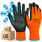 MK-Glove Warme Arbeitshandschuhe (36 Paar) - Winter Bauhandschuhe mit Latex-Beschichtung - Thermo-arbeitshandschuhe Abriebfest - Heren Sicherheitshandschuhe - Größe 9-L