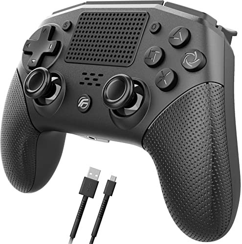FENNER Controller per Ps4 (V2) PS4/Pro/Slim PROGRAMMABILE, Joypad Wireless, Doppia vibrazione a 6 Assi Giroscopio, Accelerometro integrato Jack 3.5 mm Batteria al litio 600 mAh Pad Joystick
