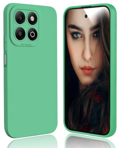 DESSEN Cover per Honor 200 Smart 5G - Silicone Custodia Antiurto Protezione Fotocamera Case Sottile e Morbida TPU Bumper Antishock Anti-Impronte, Verde