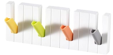 MOPZIJA Kleiderhaken Piano Design Garderobe Kindergarderobe kinder,Wandgarderobe Kinder aufklappbar Garderobenleiste Hakenleiste zum ausklappen Kindergarderobe Klavier bunt Garderobenhaken，garderobe