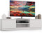 Beneli TV-Lowboard Weiß 140x40x36 cm | Minimalistischer TV-Schrank mit Stauraum | Hochglanz Fernsehschrank | TV-Möbel für Wohnzimmer