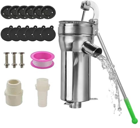 Bomba manual para, Bomba manual para profundos, Bomba de agua de pozo de acero inoxidable, Bomba manual de profundidad para agua de pozo, bomba de agua subterránea para jardín doméstico