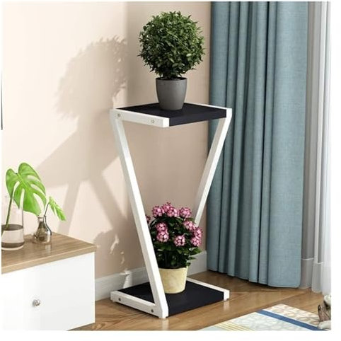 Mensola angolare a scala, supporto for piante da interno, moderno supporto angolare in ferro battuto for piante for la decorazione del soggiorno di casa, portafiori creativo for interni(50*24*29cm)