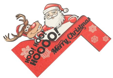 Gatuida arbre de Noël bricolage de calendrier de l'avent maison afficher peluche coin de porte approvisionnement de noël décoration de cadre de porte de noël cadre de porte décoratif Bois