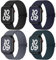 Fullmosa 4 Pack Correa Resistente al Agua Compatible con Apple Watch 40mm 41mm 38mm 42mm(Series10), Correa Nylon Elástico Deportiva para iWatch Series SE/10 9 8 7 6 5 4 3 2 1 Para Mujeres y Hombres