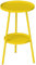 Outsunny Petite Table d'appoint Ronde à 2 Niveaux, Table de Jardin, pour terrasse, Salon, Balcon, en métal, Jaune