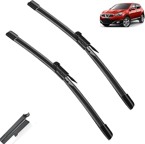 AlbaEUC Vordere Scheibenwischer Für Nissan Qashqai J10 2006-2013，Flache Premium Wischerblätter Wischerblätter Set für Frontscheibe