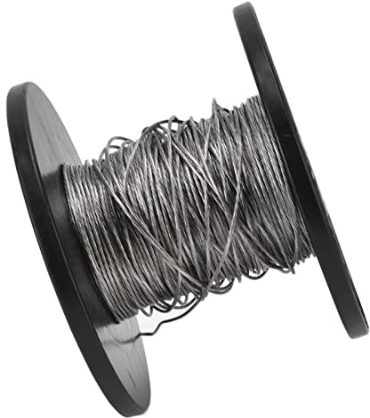 BRRNOO Filo Per Recinzione Elettrica, Rotolo Di Filo Per Recinzione Recinto Elettrico Con Elasticità Recinto Elettronico A Impulsi Di Tensione Da 100 M Fune In Lega Di Alluminio E Magnesio Per Da