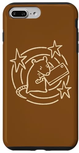 Y2K 90s Angry Evil Rat avec Couteau sous la Queue étoilée Coque pour iPhone 7 Plus/8 Plus